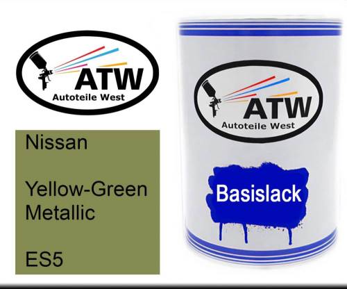 Nissan, Yellow-Green Metallic, ES5: 500ml Lackdose, von ATW Autoteile West.